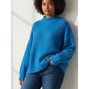 Reitman's Long Sleeve Mock Neck Blue Pullover